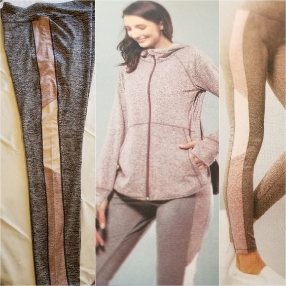 2 Piece Active Set Leggings Jacket Workout Yoga - Picture 5 of 8